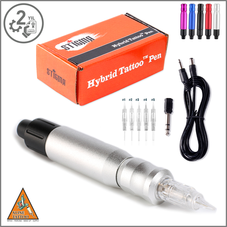XLK-202-E KARTUŞLU İĞNELİ GREY HYBRID TATTOO PEN DÖVME MAKİNASI