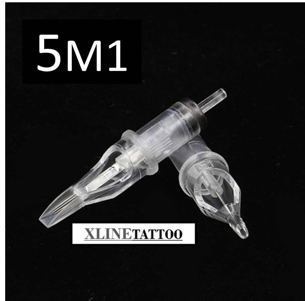 XLTN-047 10 ADET 5M1 KARTUŞLU İĞNE - CHEYENNE HAWK UYUMLU STERİL TİTANYUM DÖVME MAKİNASI İĞNES