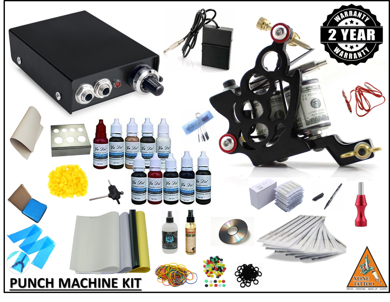 PUNCH TATTOO DÖVME MAKİNASI FULL SET