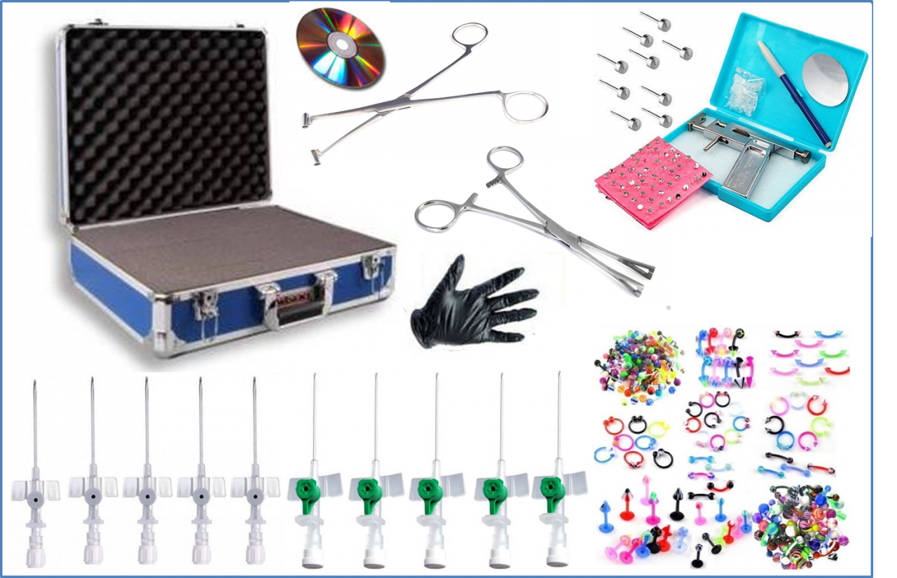 PROFESYONEL PİERCİNG SET