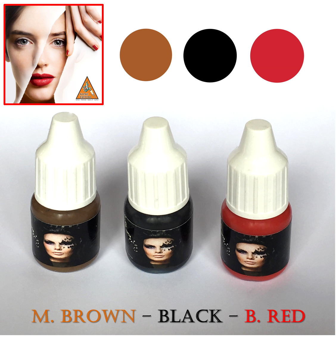 3 ADET MICROBLADING VE KALICI MAKYAJ BOYASI - BOYA SETİ ( U.S.A )